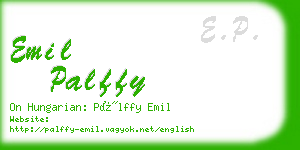 emil palffy business card